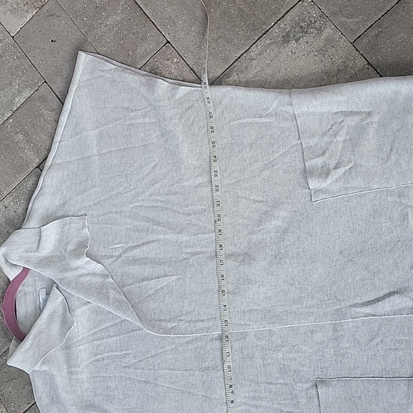 J. Jill Women's Gray Open Front Cardigan Sweater Short Sleeve Oversized Sz L - Picture 5 of 8